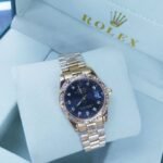 rolex  Montres pour hommes analogiques à quartz en acier inoxydable, or rose et argent, étanches