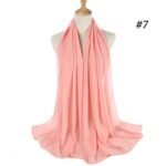 Hijab châle en crêpe ou mousseline – Image 5