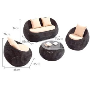 salon de jardin en résine tressée. – Image 4