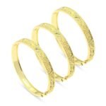 Bracelet Femme Élégant Ovale en Acier Doré